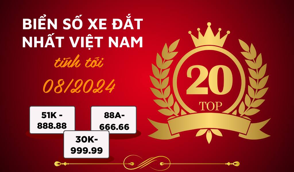 Loạt biến số đắt nhất Việt Nam tính tới 08/2024 khiến nhiều người trầm trồ vì giá trị khủng.