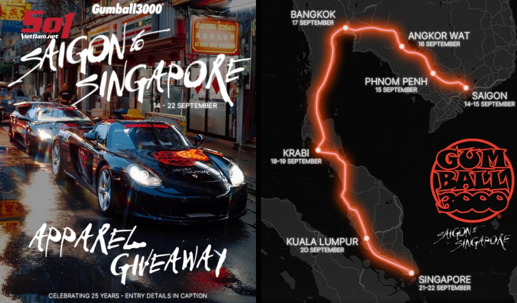 Hành trình Gumball 3000 với TP. HCM là điểm bắt đầu