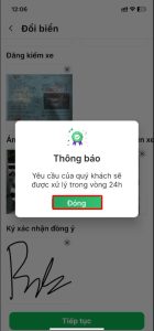 Yêu cầu thay đổi biển số sẽ được phản hồi trong 24 giờ